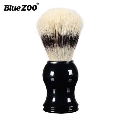 Confortable soft men remove residues resin handle travel boar bristle shaving brush black