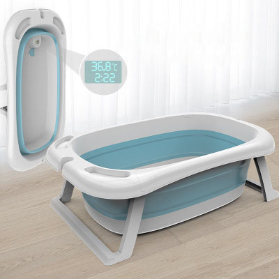 Children's bathtub lying care universal bath barrel oversized lengthened plastic baby bath tub foldable